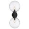 Z-Lite Laurent Outdoor Wall, 2-Light, 12 In.W x 13 In.L x 30 In.H, Black/Clear Seedy 599B2-BK - alternate 4